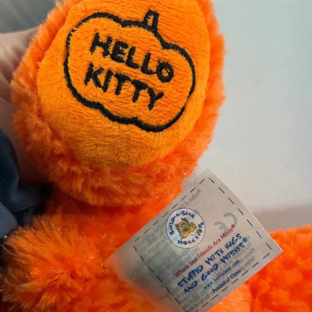 Hello Kitty x Build‎ a Bear Halloween Pumpkin Orange Waffle 2011 Sanrio No Bow